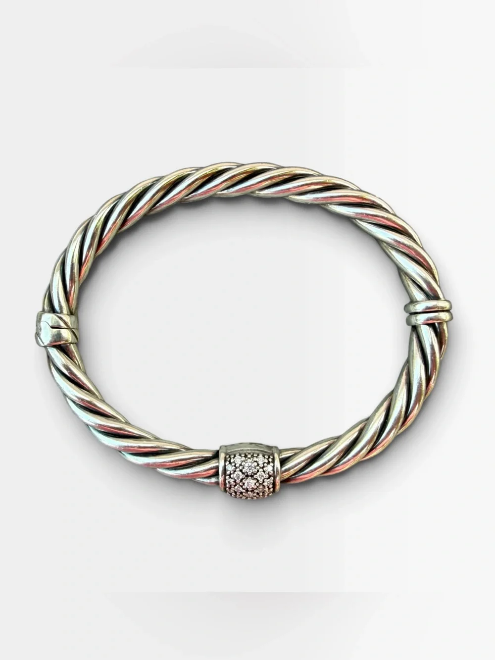 David Yurman Metro Station Bracelet 10mm with Diamonds